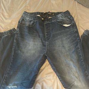 Denim joggers